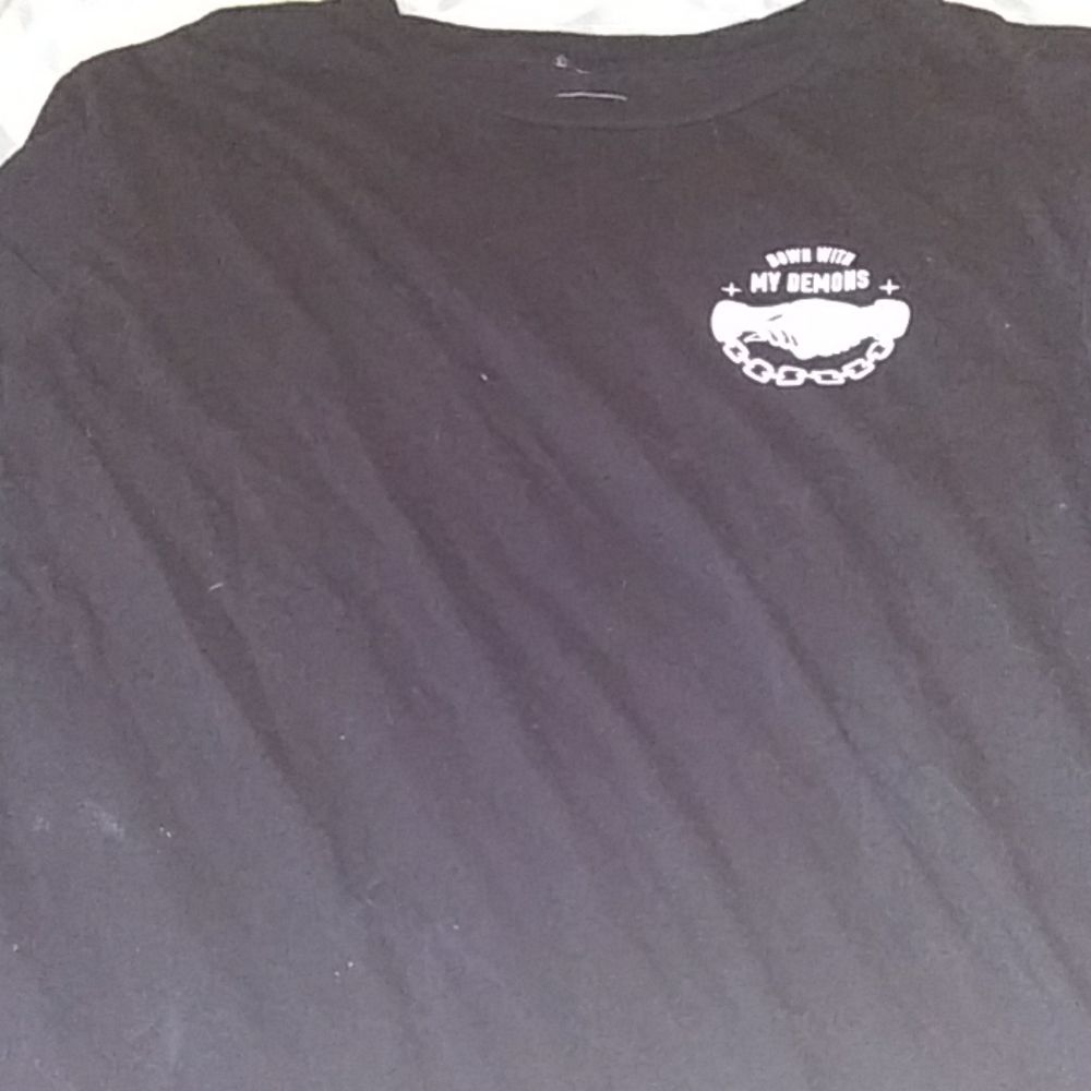 " down with my demons" long sleeve tee